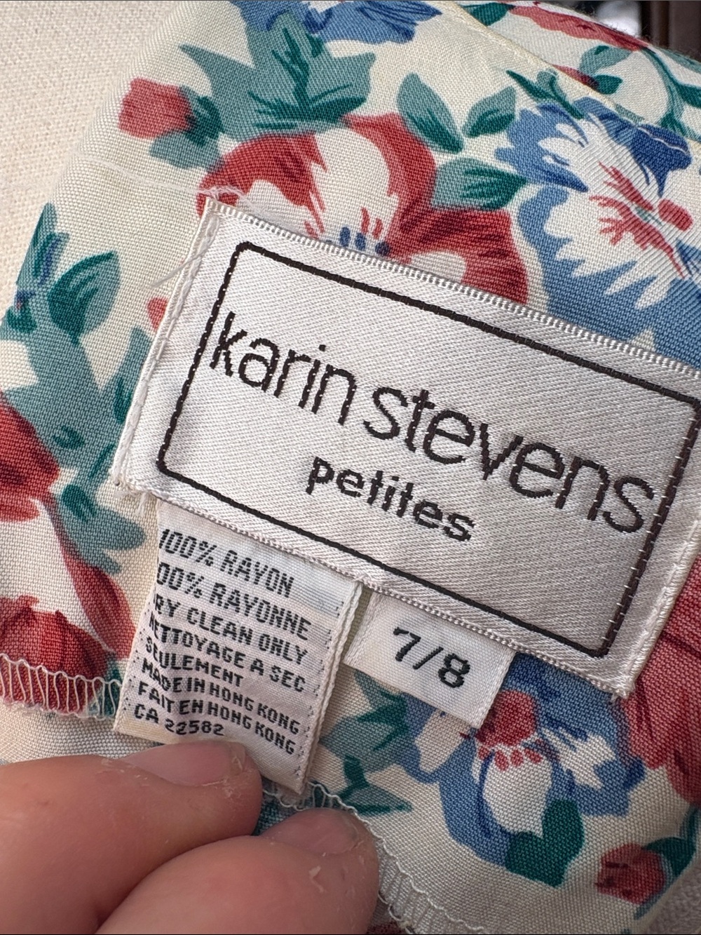 Vintage Karin Stevens Floral Midi Dress - Picture 13 of 14